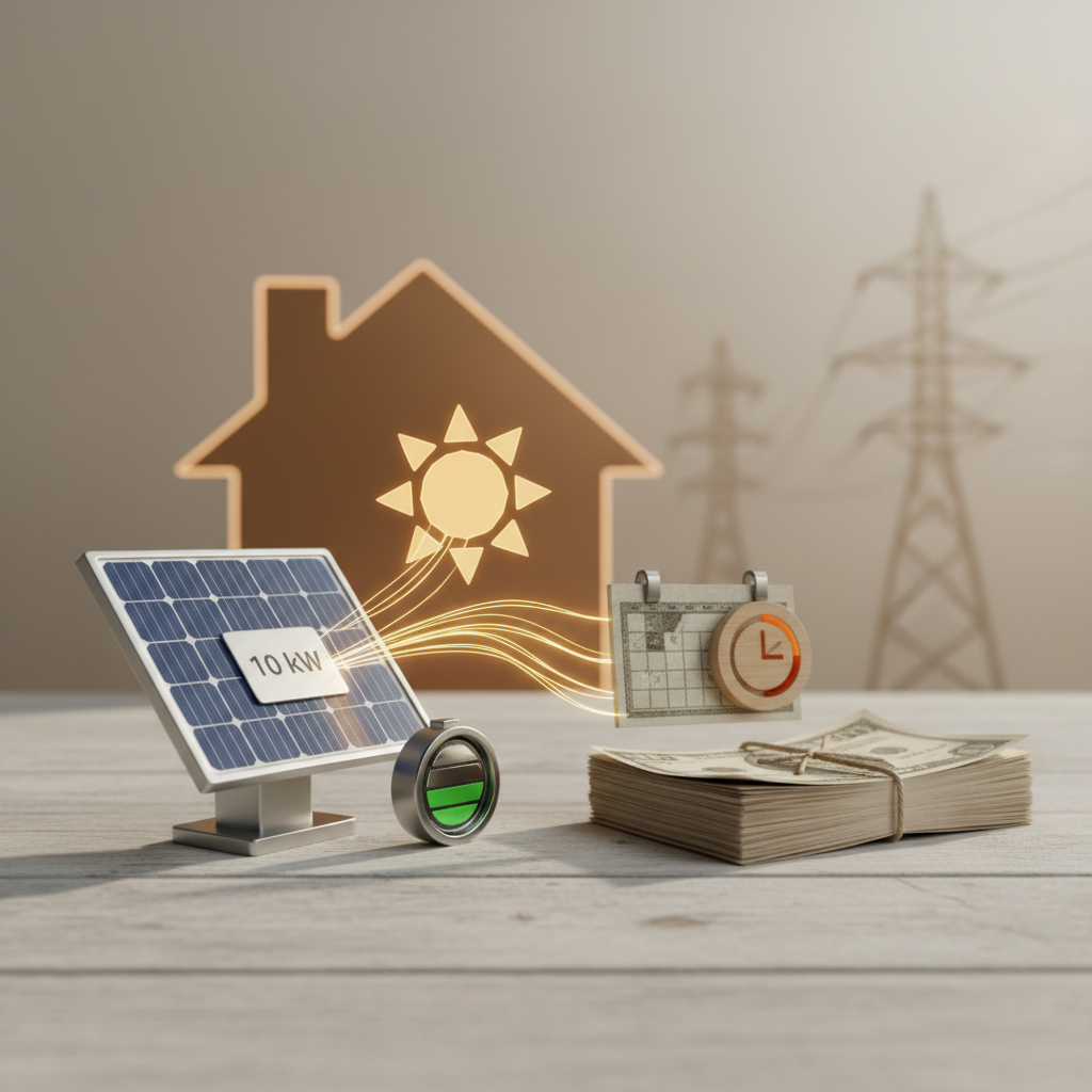 10 kW saulės elektrinė: kiek pagamina ir kada ji atsiperka?